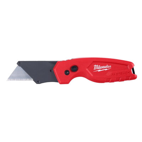 Milwaukee Fastback Compact Utility Knife, Red, 6-1/2 inch