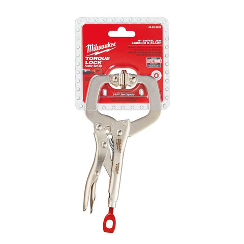 Milwaukee 6" C-Clamp/Swiv Jaws