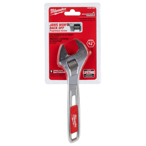 Milwaukee Adjustable Wrench, 8"