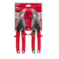 Milwaukee Offset Aviation Snip Set, Red, 10" L