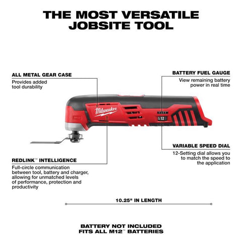 Milwaukee Cordless Oscillating Multi-Tool, 12 V