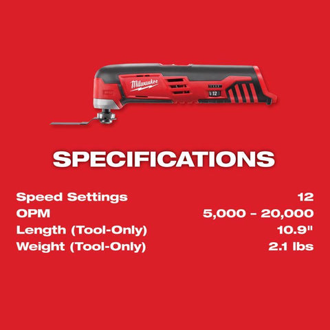 Milwaukee Cordless Oscillating Multi-Tool, 12 V