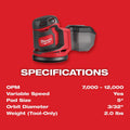 Milwaukee M18 5" Orbit Sander