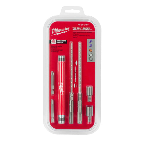 Milwaukee Tapcon Installation Kit for Concrete Screws, SDS-Plus