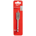 Milwaukee Flat Boring Bit, Carbon Steel, 4-1/2" L x 3/4" Dia