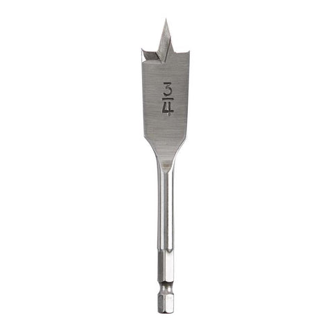 Milwaukee Flat Boring Bit, Carbon Steel, 4-1/2" L x 3/4" Dia
