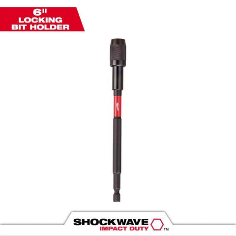 Milwaukee Shockwave Impact Locking Bit Holder, 6" L