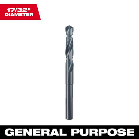 Milwaukee Thunderbolt Drill Bit, Black Oxide, 17/32" Dia x 6" L