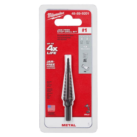 Milwaukee 1/8-1/2 Step Drill Bit