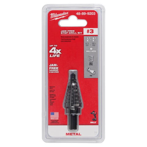 Milwaukee 1/4x3/4" Step Drill Bit