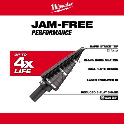 Milwaukee 1/2x1" Step Drill Bit