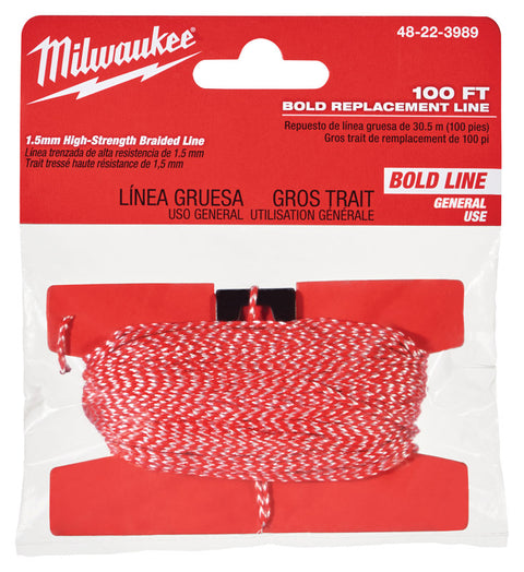 Milwaukee Bold Chalk Reel Replacement Line, Red/White, 100' L