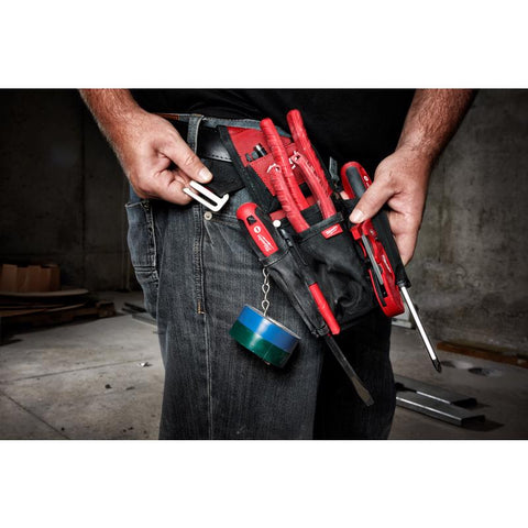 Milwaukee Compact Utility Pouch, 7 Pocket, Red & Black
