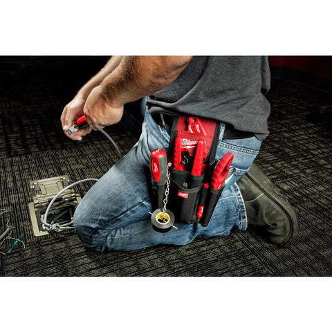 Milwaukee Compact Utility Pouch, 7 Pocket, Red & Black