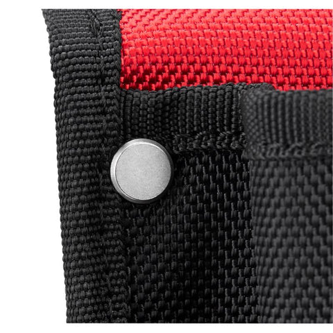 Milwaukee 9-Pocket Utility Pouch, Ballistic Nylon, Red & Black