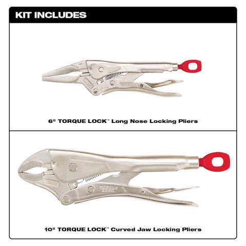 Milwaukee Torque Lock Locking Plier Set, Silver