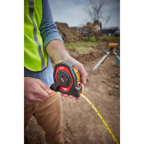 Milwaukee Closed Reel Long Tape Measure, 100' L
