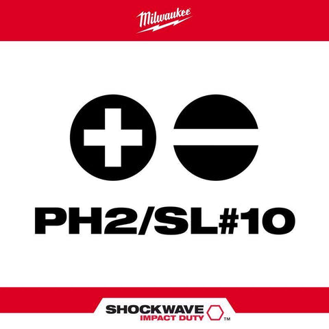 Milwaukee PH2/Sl1/4" DBL End Bit