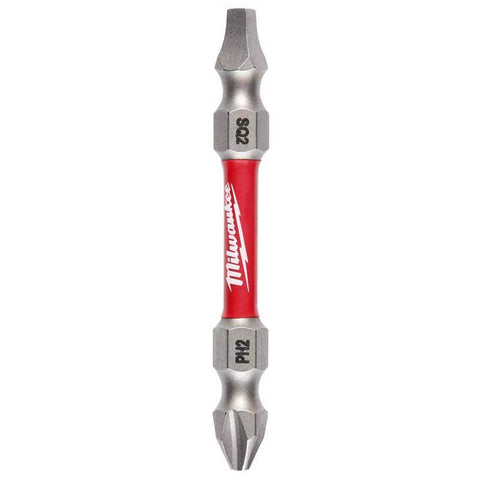 Milwaukee Shockwave Impact Duty Double Ended Power Bit, PH2/SQ2