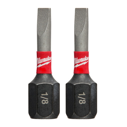 Milwaukee Shockwave Slotted Insert Bit, 1/8" x 1" L