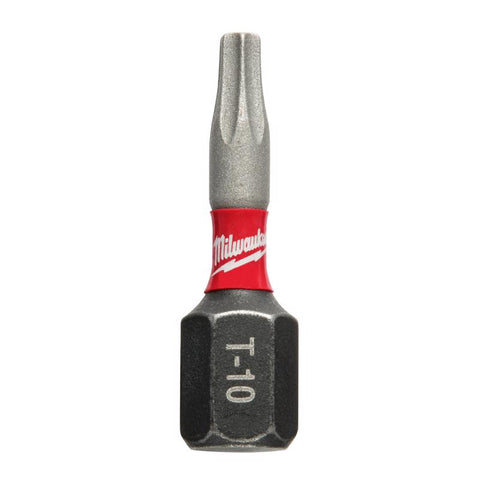 Milwaukee Shockwave Hex Impact Insert Bit, T10 x 1" L