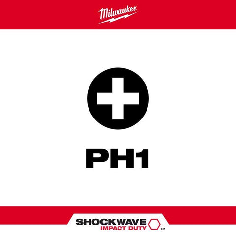 Milwaukee 2" #1 Phillips PWR Bit