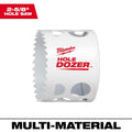Milwaukee Hole Dozer Hole Saw, Bi-Metal, 2-5/8" Dia x 1-3/4" L