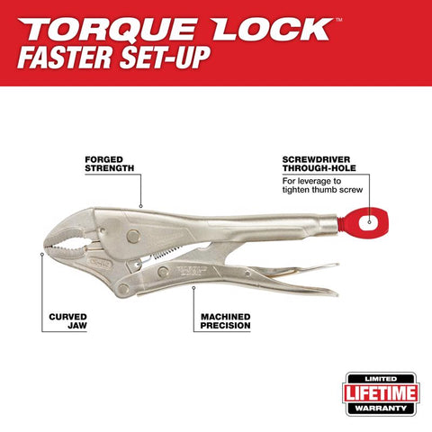 Milwaukee Torque Lock Curved Jaw Locking Pliers, 10"