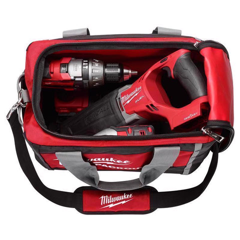 Milwaukee PACKOUT Tool Bag, Ballistic Nylon, Black/Red