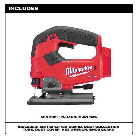 Milwaukee Cordless M18 Fuel D-Handle Jig Saw, 18V, Bare Tool Only