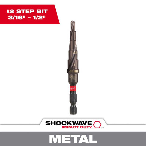 Milwaukee 3/16-1/2" #2 Step Bit