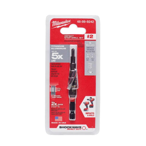 Milwaukee 3/16-1/2" #2 Step Bit
