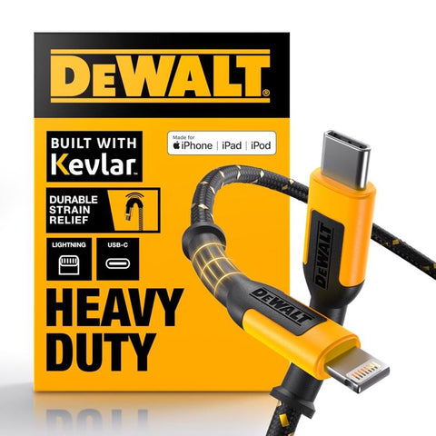 DeWalt 4' Lightning/USBC Cable