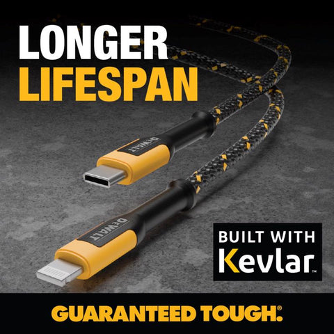 DeWalt 4' Lightning/USBC Cable