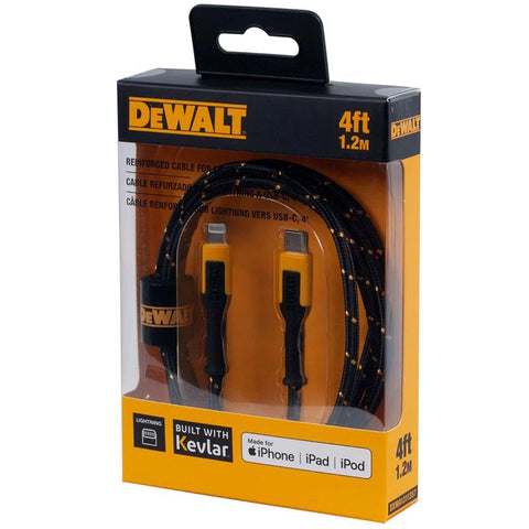DeWalt 4' Lightning/USBC Cable