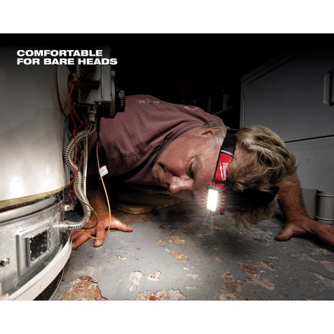 Milwaukee LED Rechargeable Head Lamp, Black/Red