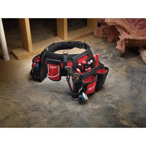 Milwaukee Electrician's Work Belt, Black/Red