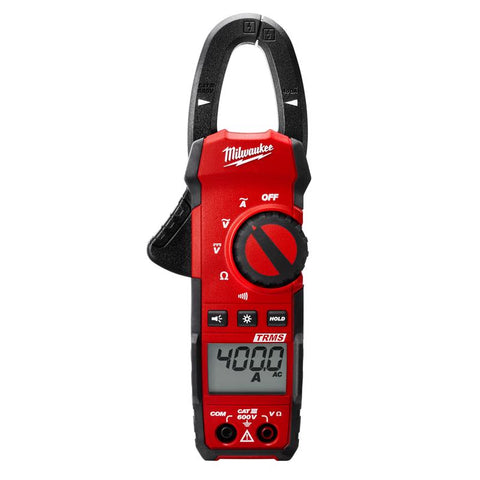 Milwaukee Digital Clamp Meter, Red, 600 Volt
