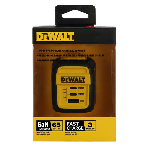 DeWalt 65W 3Port Wall Charger