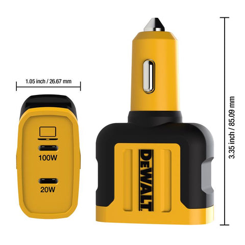 DeWalt 120W 2Port Car Charger