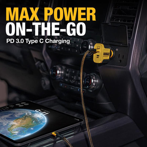 DeWalt 120W 2Port Car Charger