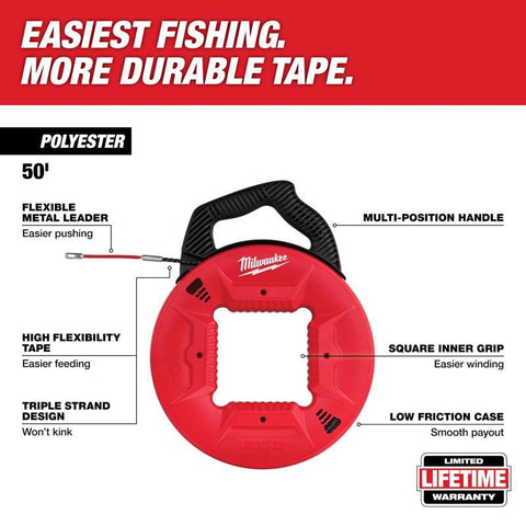 Milwaukee Fish Tape 50' Poly