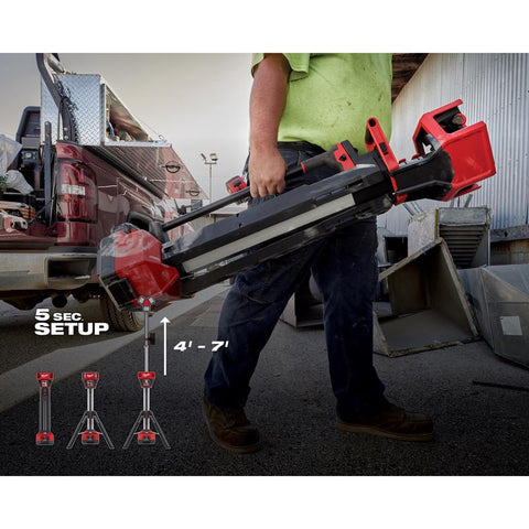 Milwaukee M18 ROCKET Tower Light/Charger, Black/Red