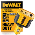 DeWalt 65W PD 3Port Car Charge