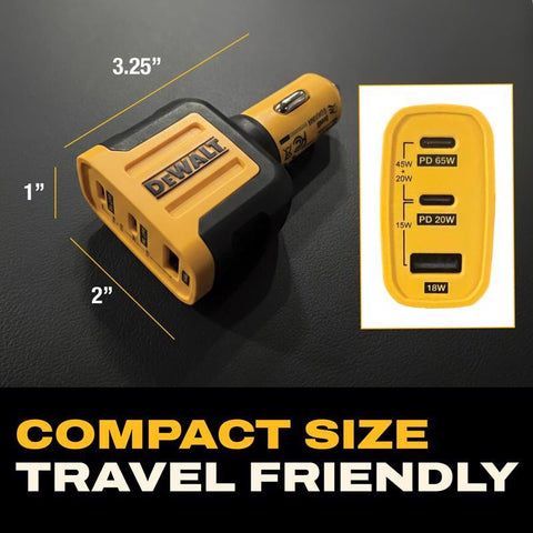 DeWalt 65W PD 3Port Car Charge