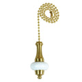 12" Brs/wht Pull Chain