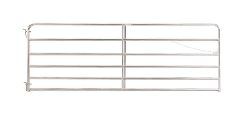 Tarter 6-Bar Economy Galvanized Tube Gate, 12 ft