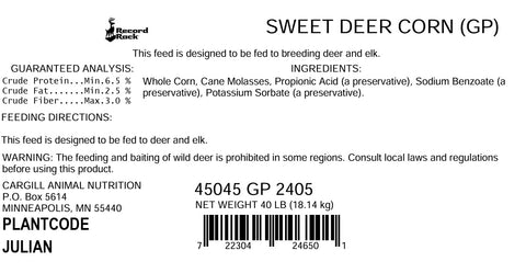 Record Rack® Sweet Deer Corn 40 lbs