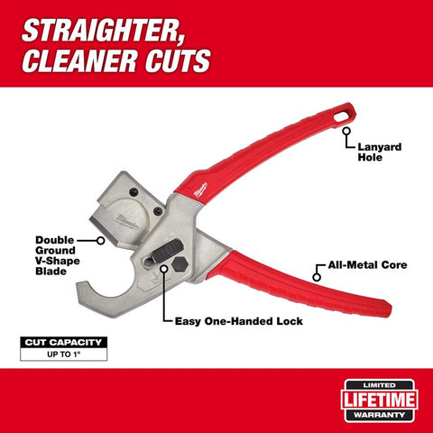 Milwaukee Tubing Cutter, 9", Red