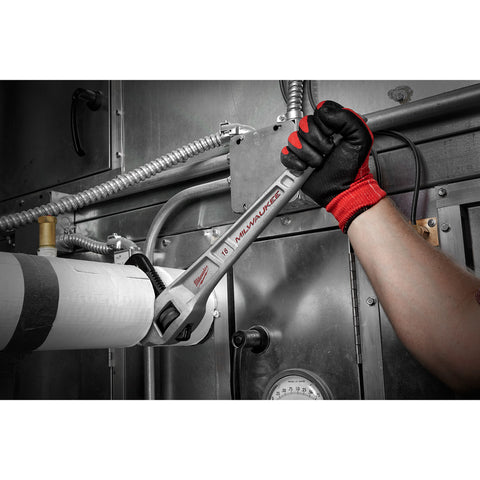 Milwaukee Offset Pipe Wrench, 18", Aluminum